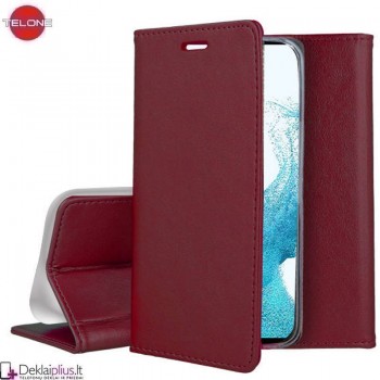 Telone dirbtinos odos dėklas - bordo (Samsung Galaxy S24 Fe)